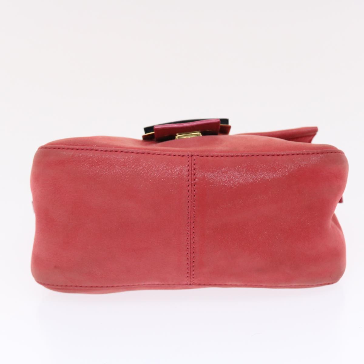 FENDI Mamma Baguette Shoulder Bag Leather Pink 49784