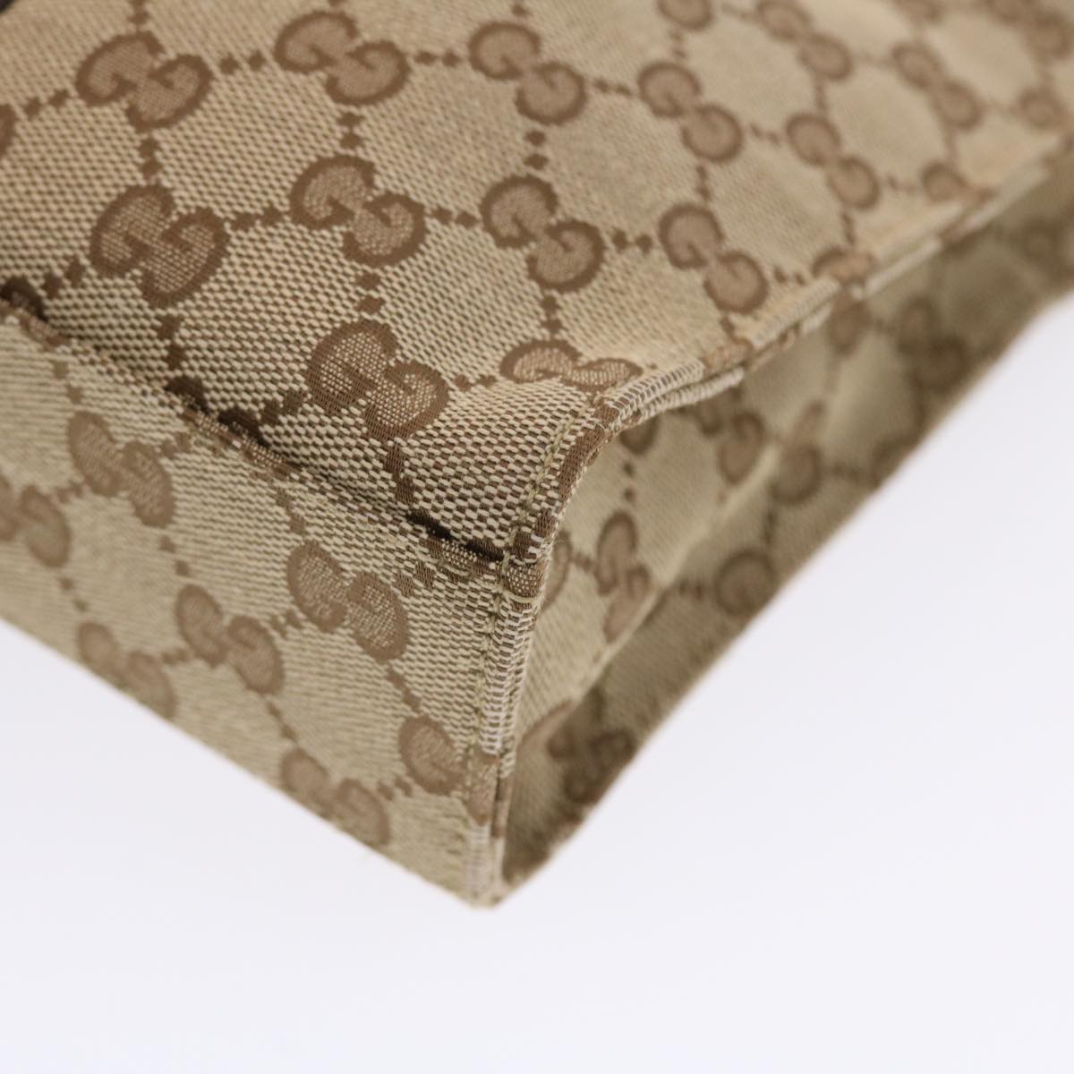 GUCCI GG Canvas Jackie Hand Bag Beige 001 3734 49789