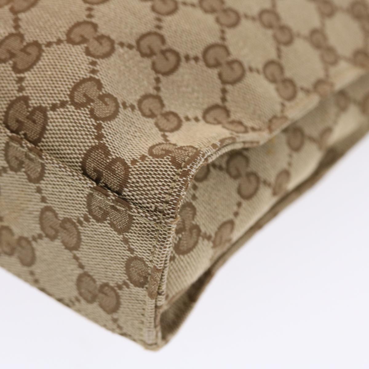 GUCCI GG Canvas Jackie Hand Bag Beige 001 3734 49789