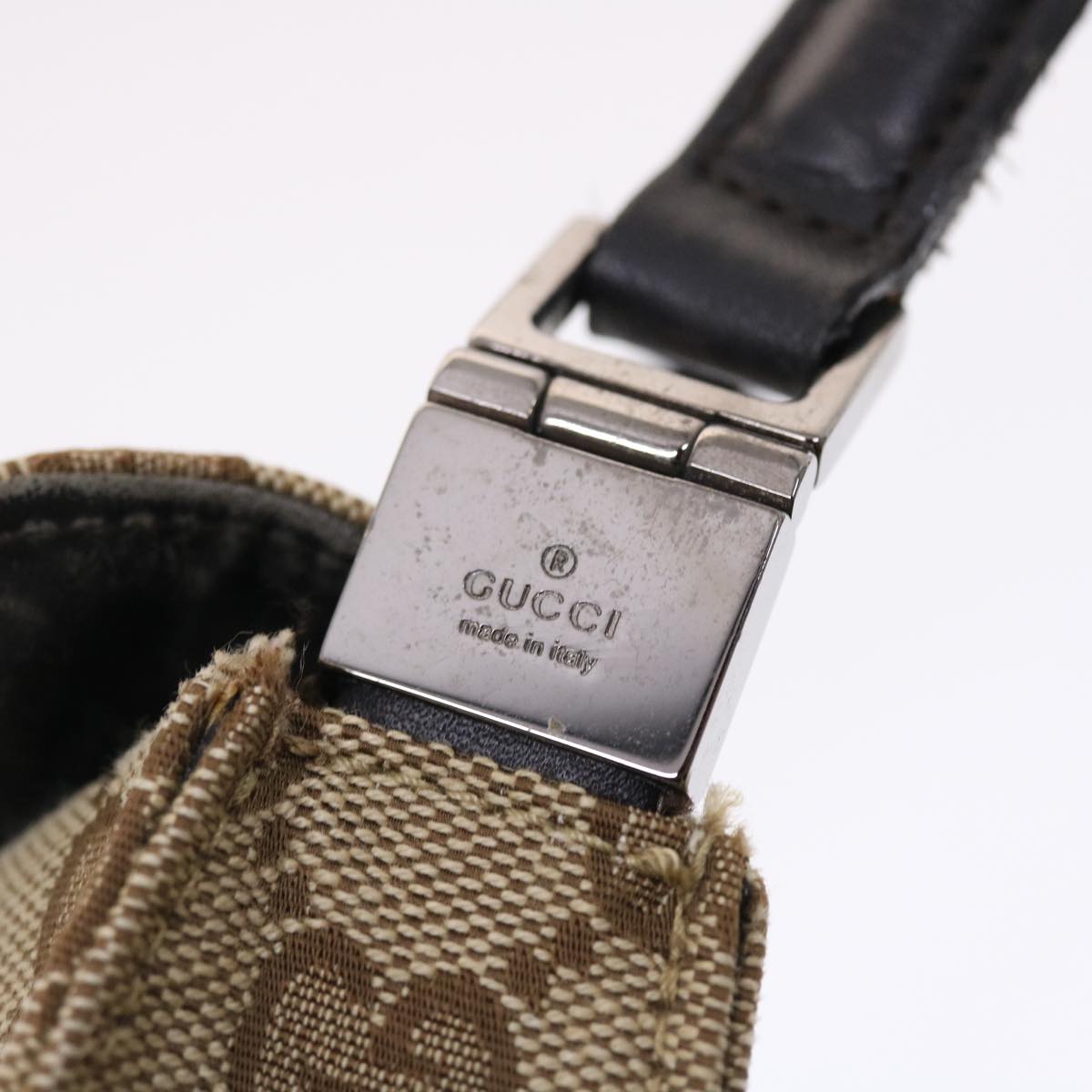 GUCCI GG Canvas Jackie Hand Bag Beige 001 3734 49789