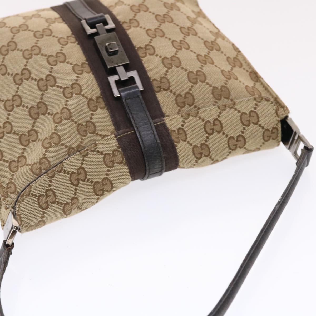 GUCCI GG Canvas Jackie Hand Bag Beige 001 3734 49789