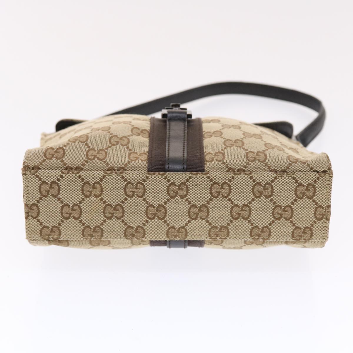 GUCCI GG Canvas Jackie Hand Bag Beige 001 3734 49789
