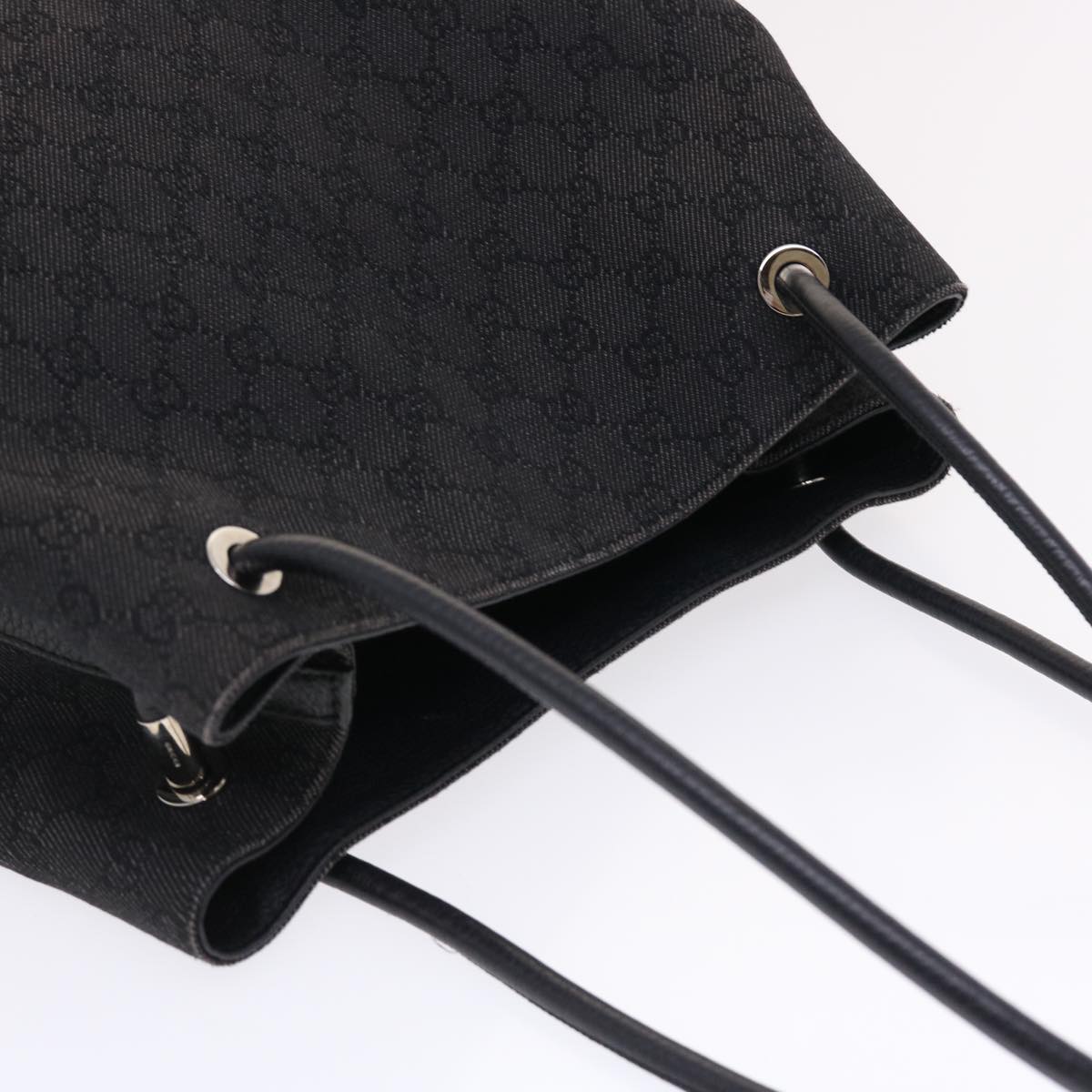 GUCCI GG Canvas Tote Bag Black 152279 49794