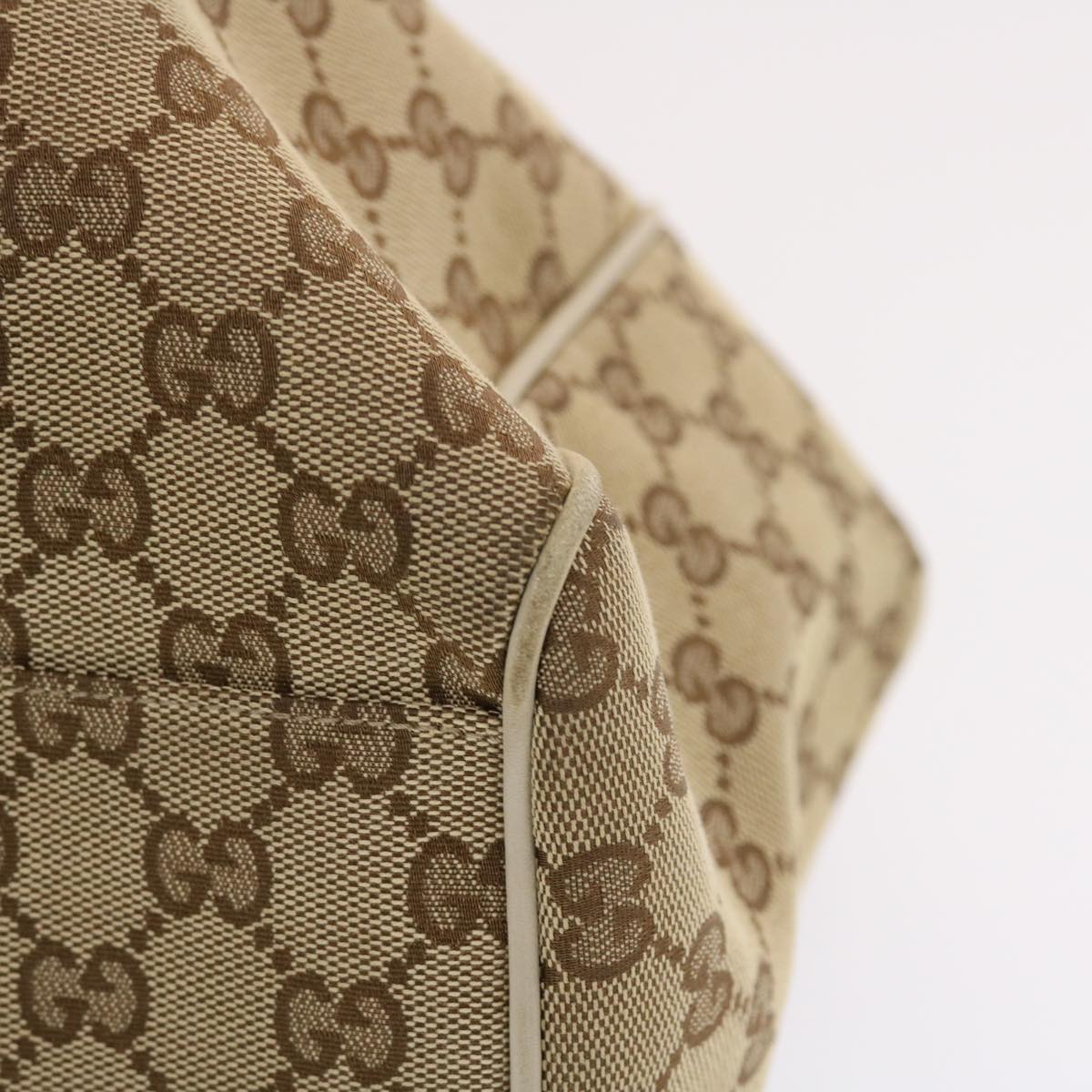 GUCCI GG Canvas Hand Bag Beige 211944 49795