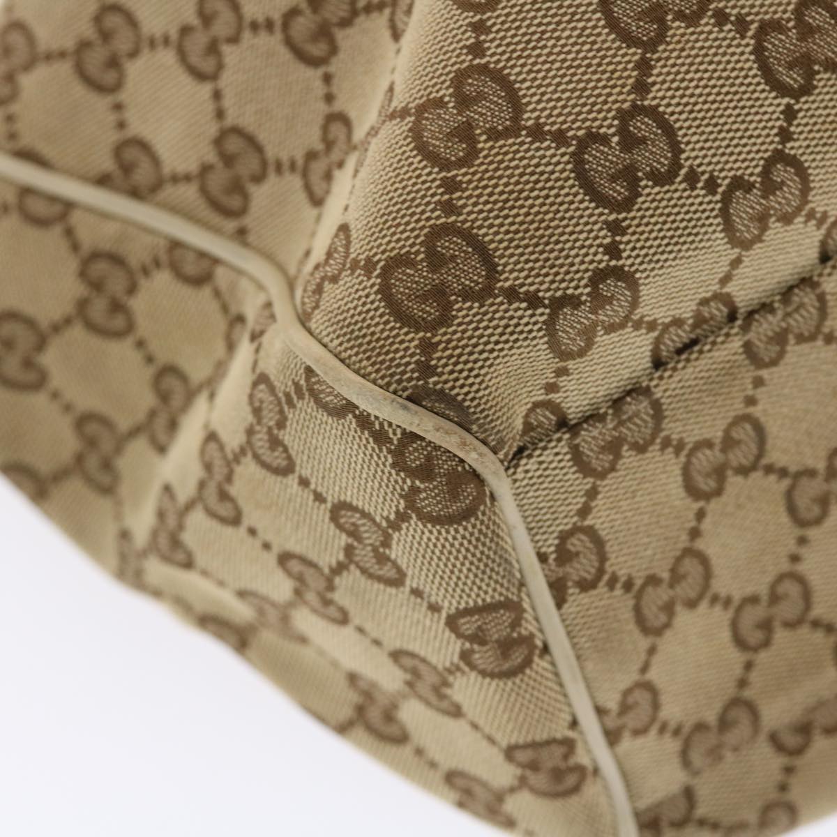 GUCCI GG Canvas Hand Bag Beige 211944 49795
