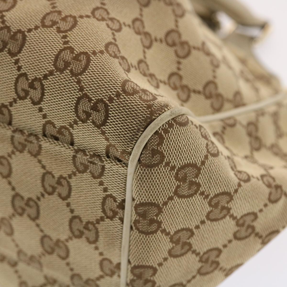 GUCCI GG Canvas Hand Bag Beige 211944 49795