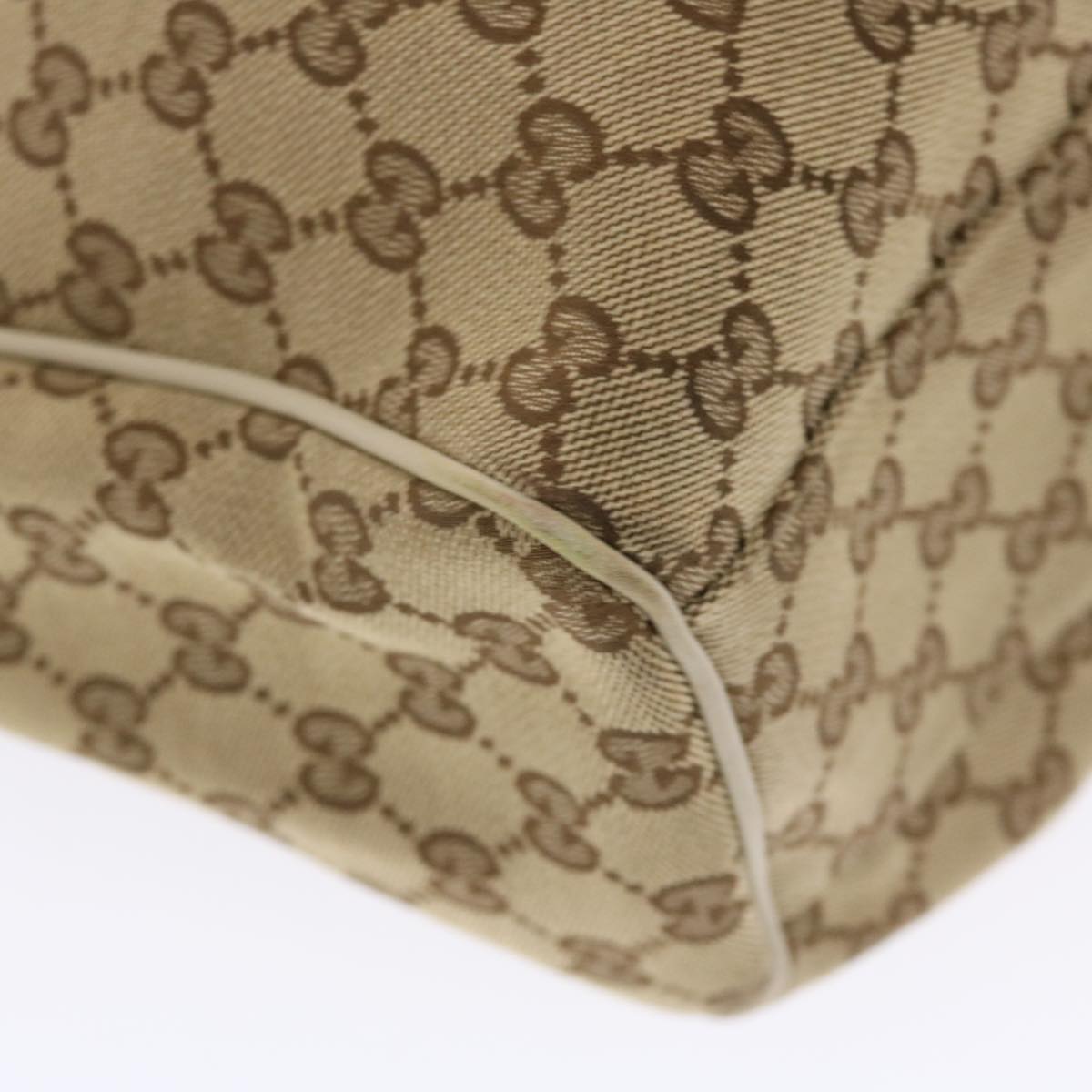 GUCCI GG Canvas Hand Bag Beige 211944 49795