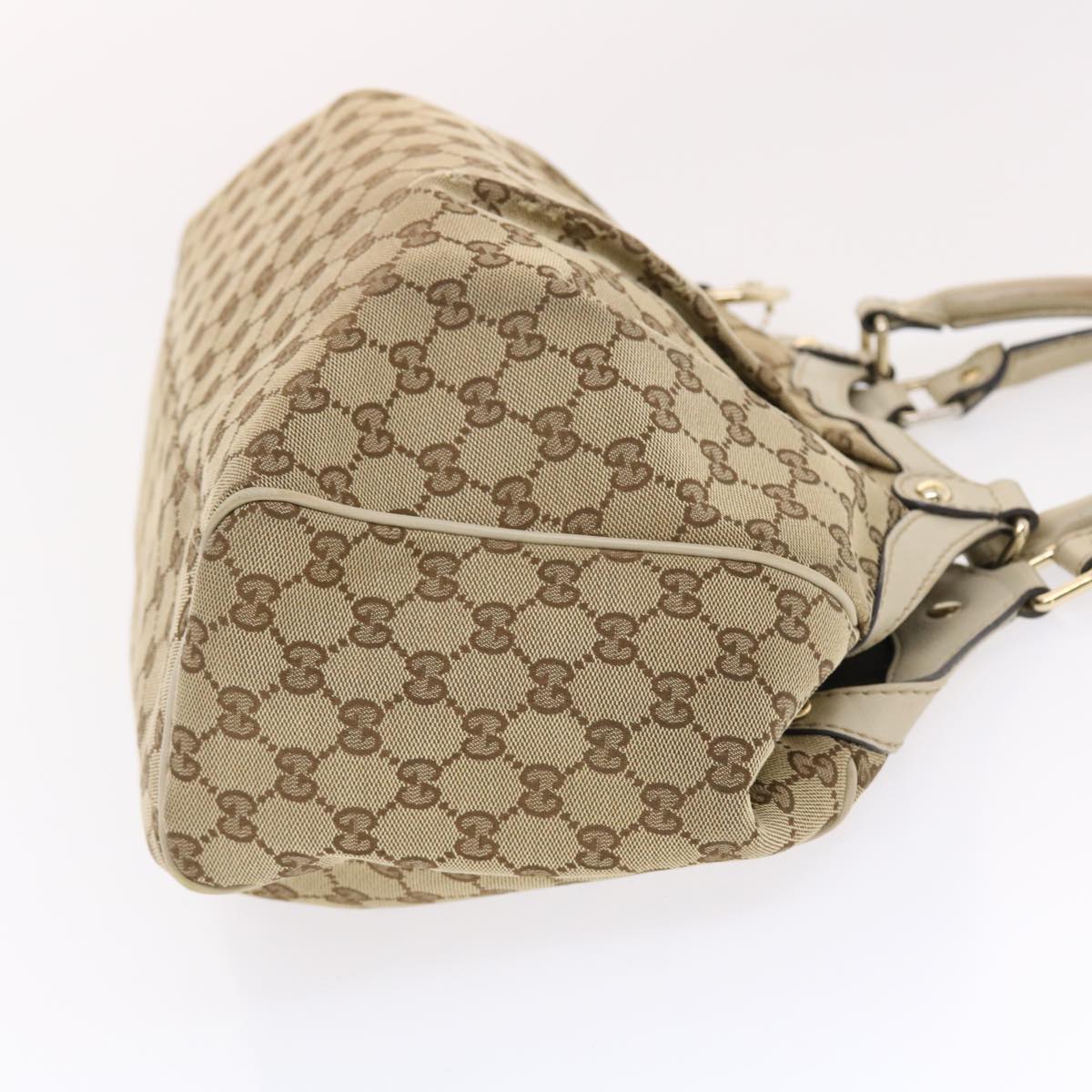 GUCCI GG Canvas Hand Bag Beige 211944 49795