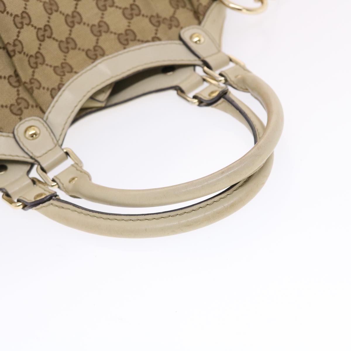 GUCCI GG Canvas Hand Bag Beige 211944 49795