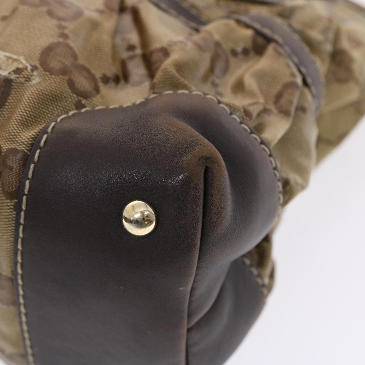 GUCCI GG Crystal Hand Bag Beige 223964 49797