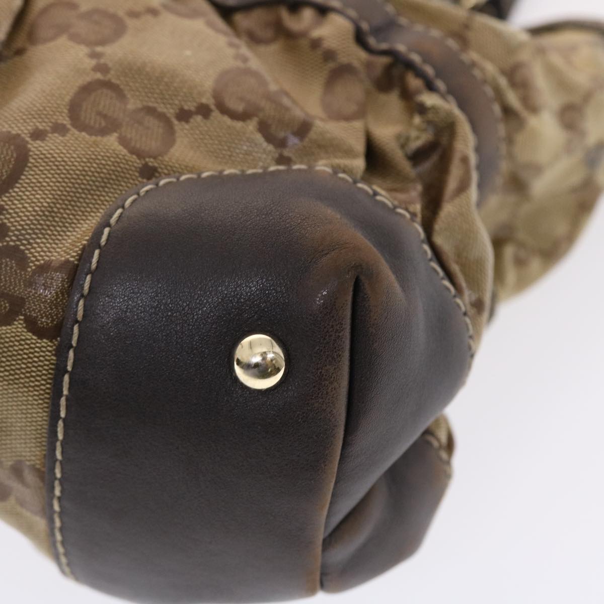 GUCCI GG Crystal Hand Bag Beige 223964 49797