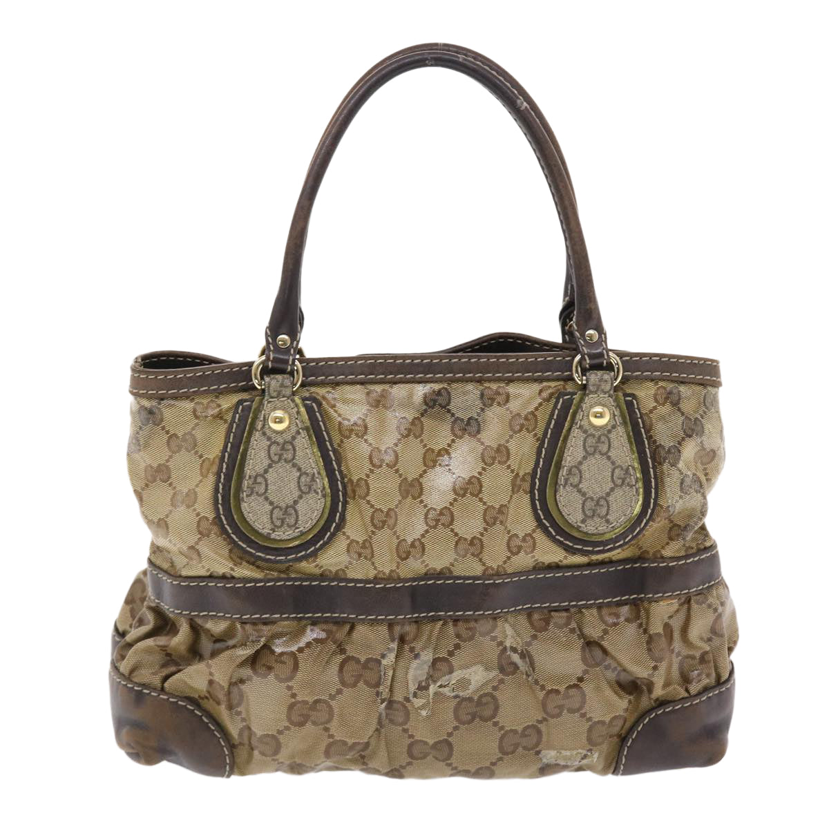 GUCCI GG Crystal Hand Bag Beige 223964 49797