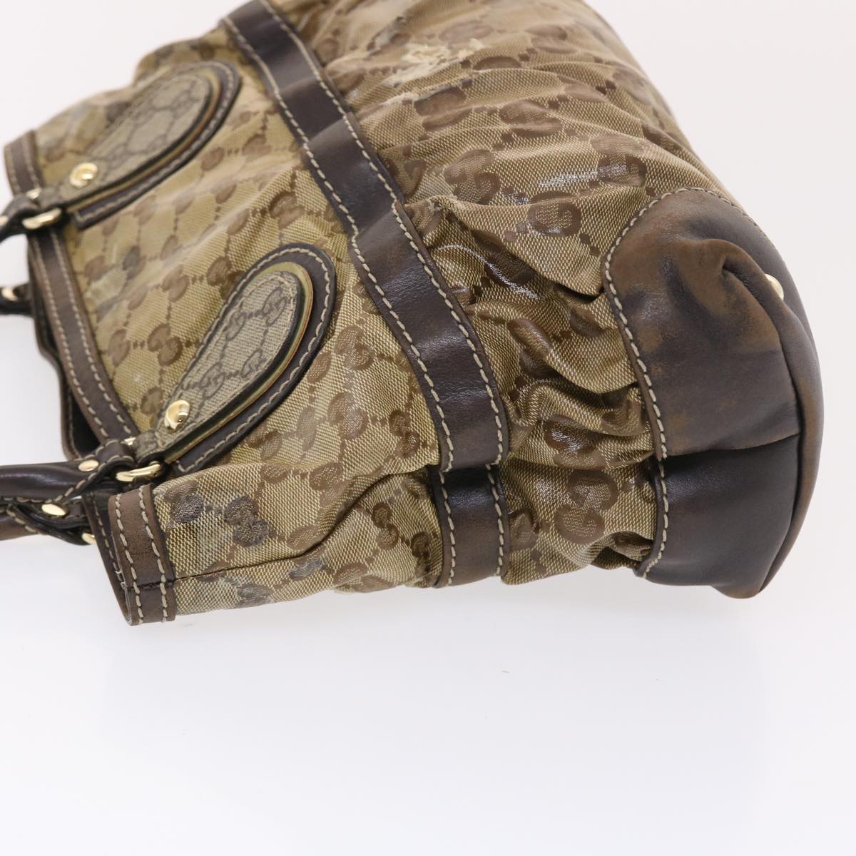 GUCCI GG Crystal Hand Bag Beige 223964 49797