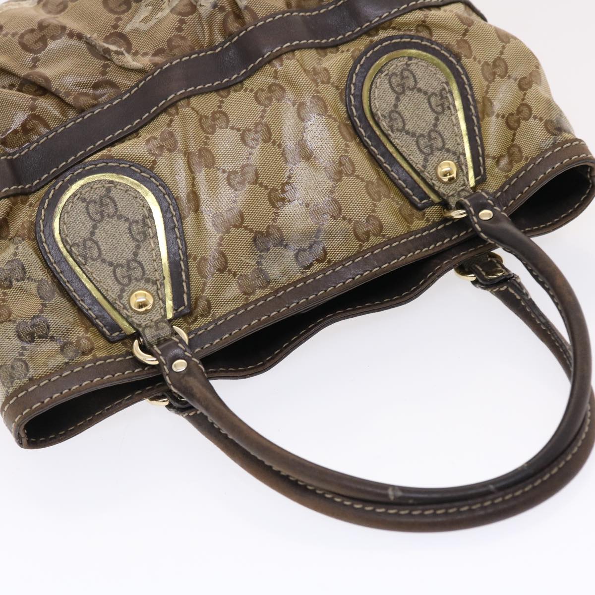 GUCCI GG Crystal Hand Bag Beige 223964 49797