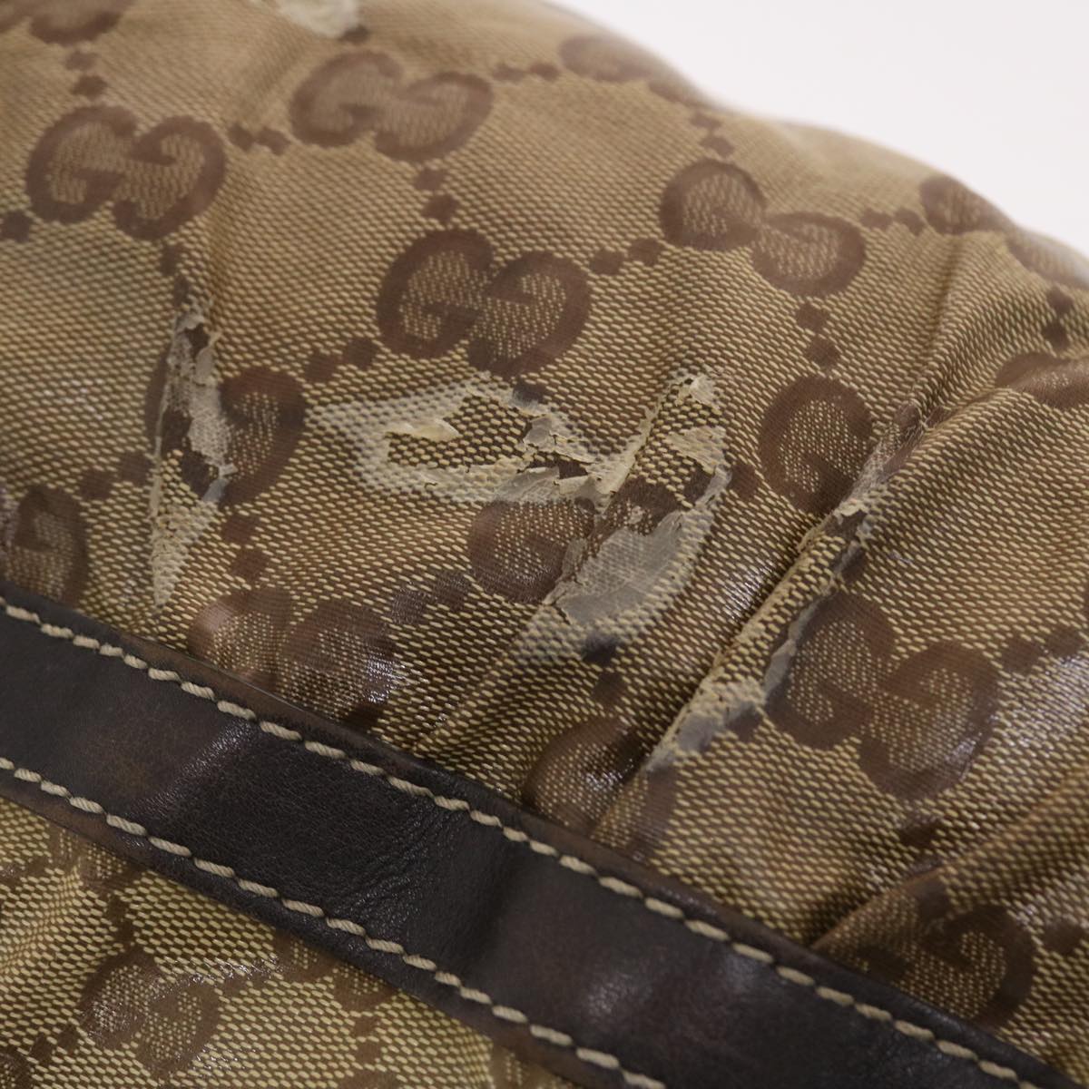 GUCCI GG Crystal Hand Bag Beige 223964 49797