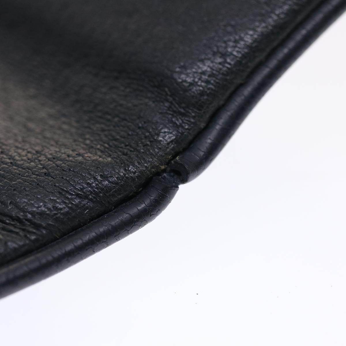 GUCCI GG Canvas Clutch Bag PVC Leather Gray Navy 89 02 075 49798