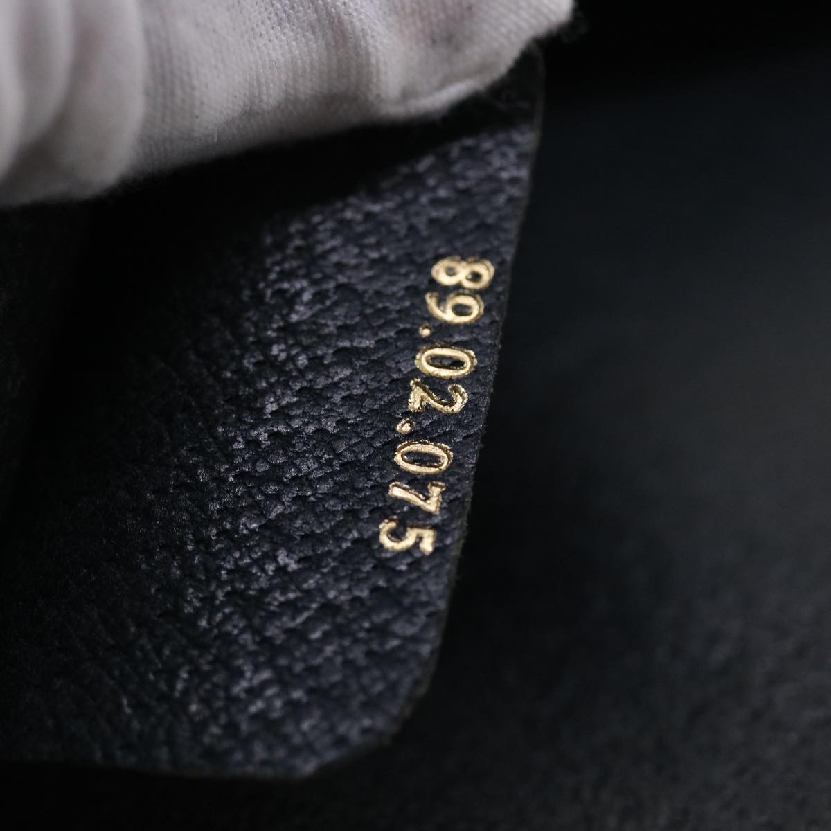 GUCCI GG Canvas Clutch Bag PVC Leather Gray Navy 89 02 075 49798