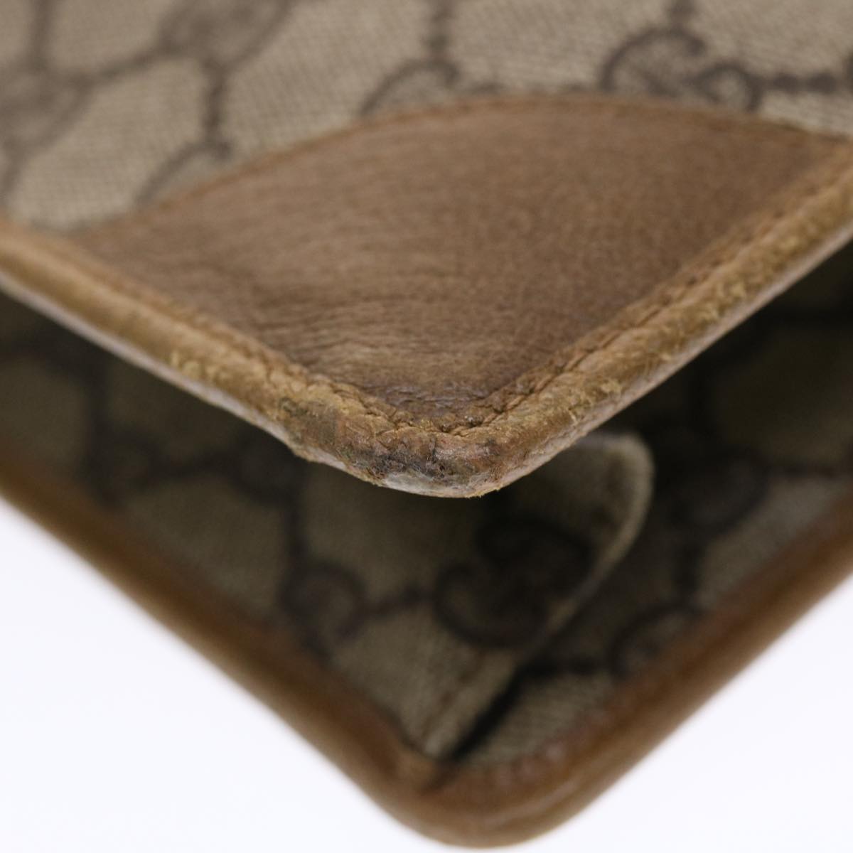GUCCI GG Canvas Clutch Bag PVC Leather Beige 97 01 029 49799