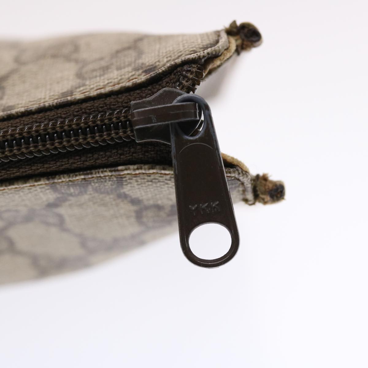 GUCCI GG Canvas Clutch Bag PVC Leather Beige 97 01 029 49799