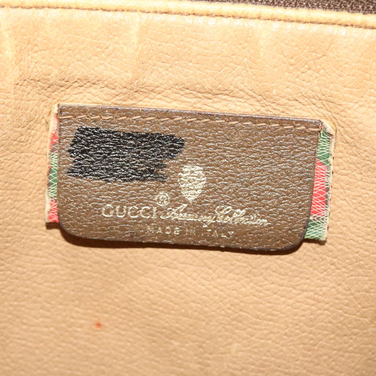 GUCCI GG Canvas Clutch Bag PVC Leather Beige 97 01 029 49799