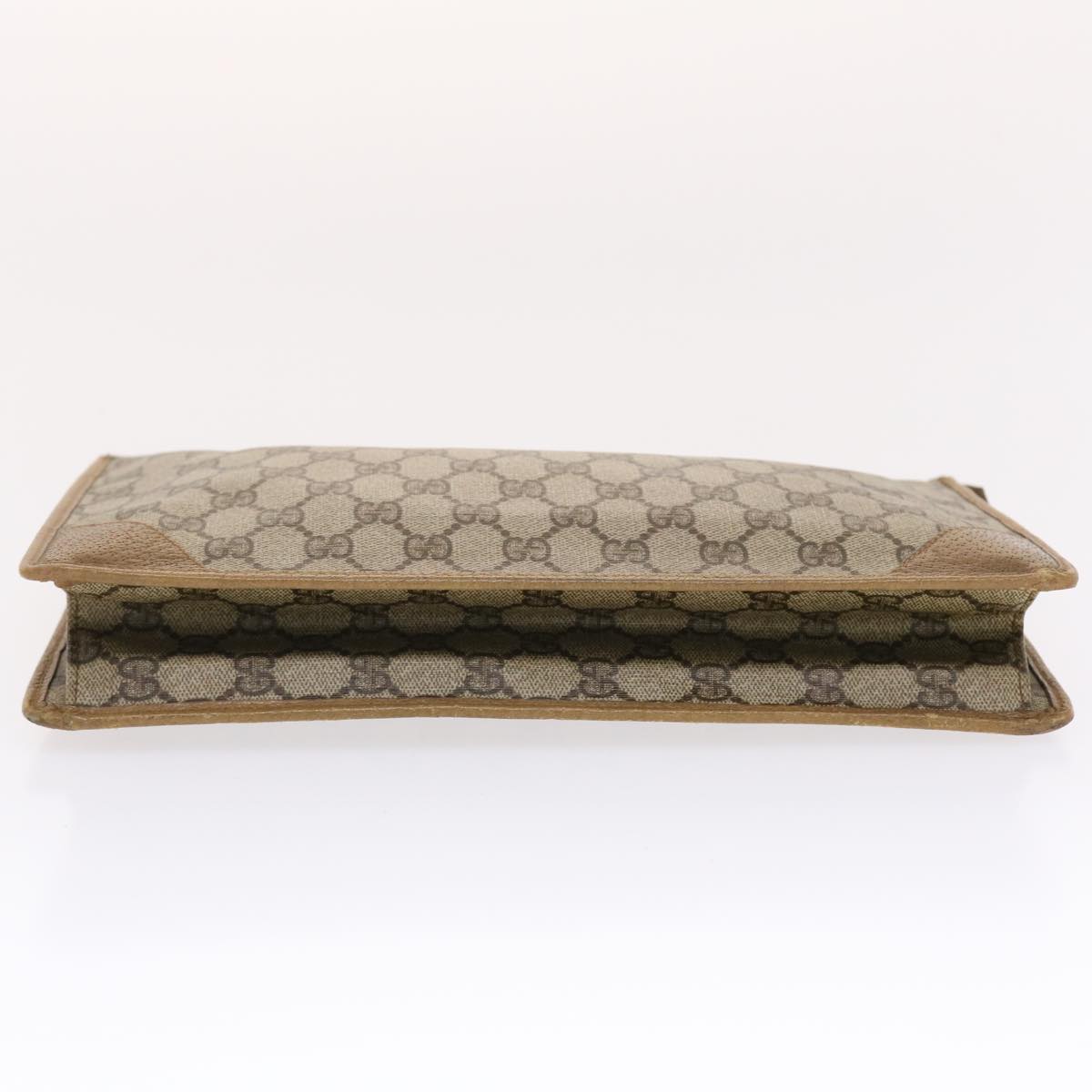 GUCCI GG Canvas Clutch Bag PVC Leather Beige 97 01 029 49799