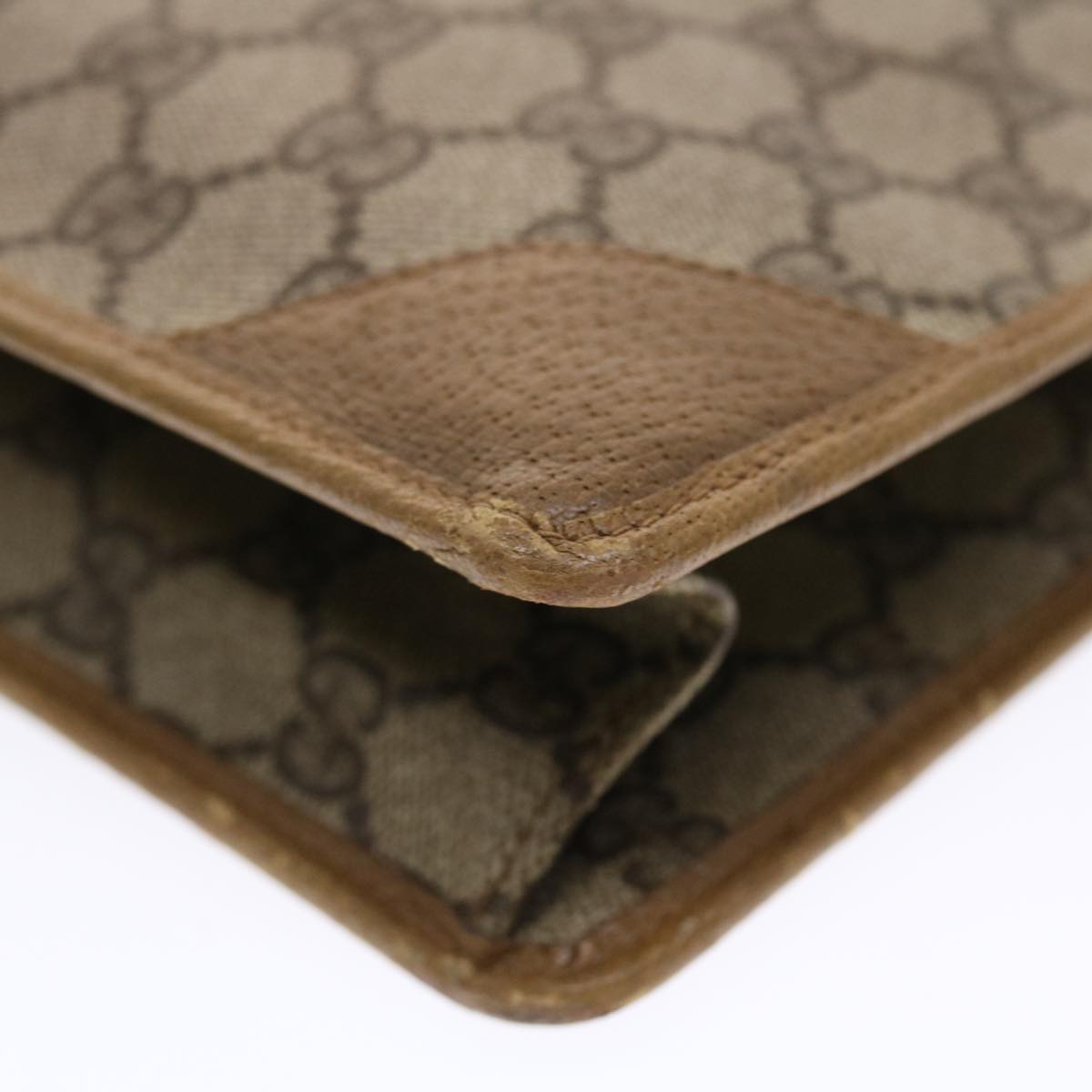 GUCCI GG Canvas Clutch Bag PVC Leather Beige 97 01 029 49799