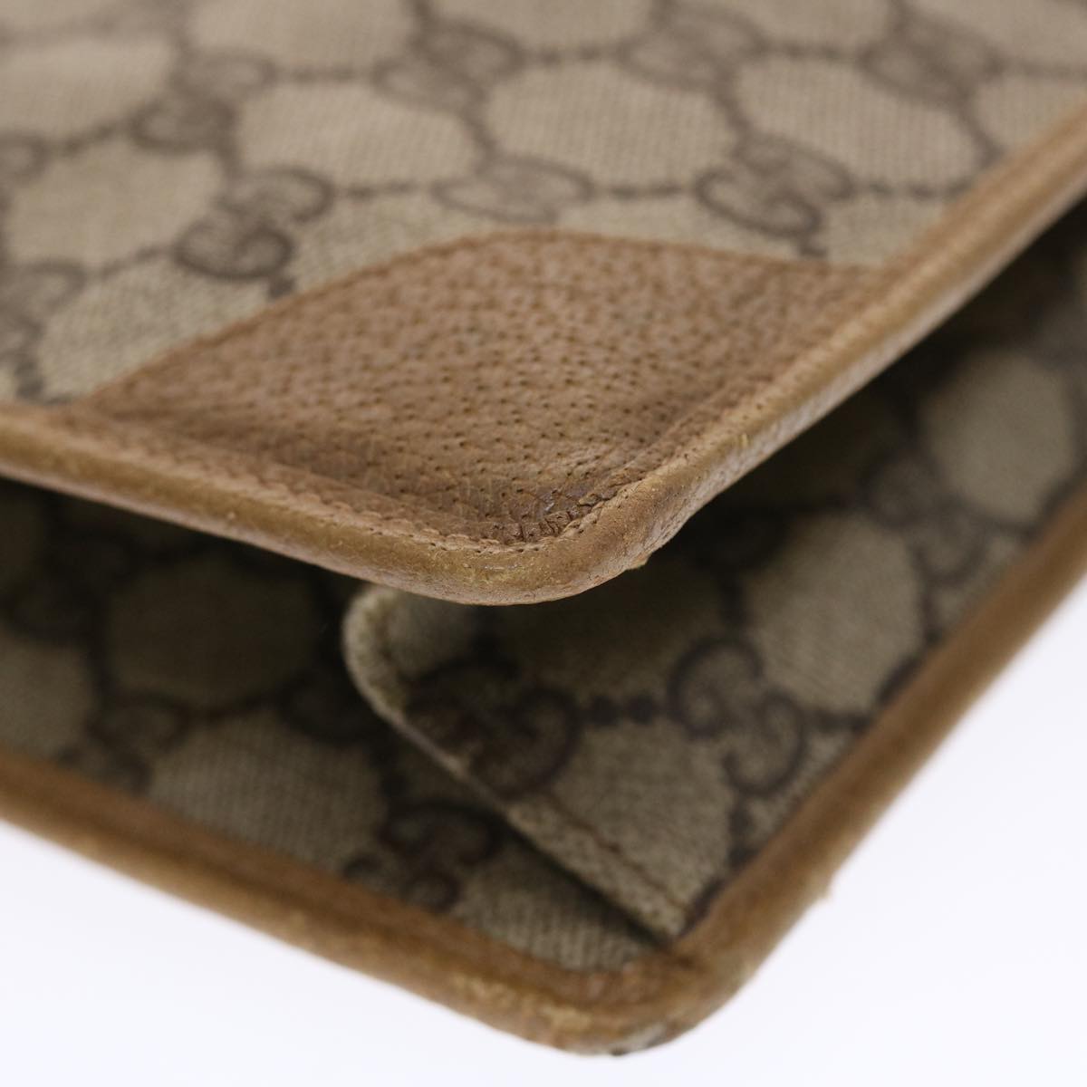 GUCCI GG Canvas Clutch Bag PVC Leather Beige 97 01 029 49799