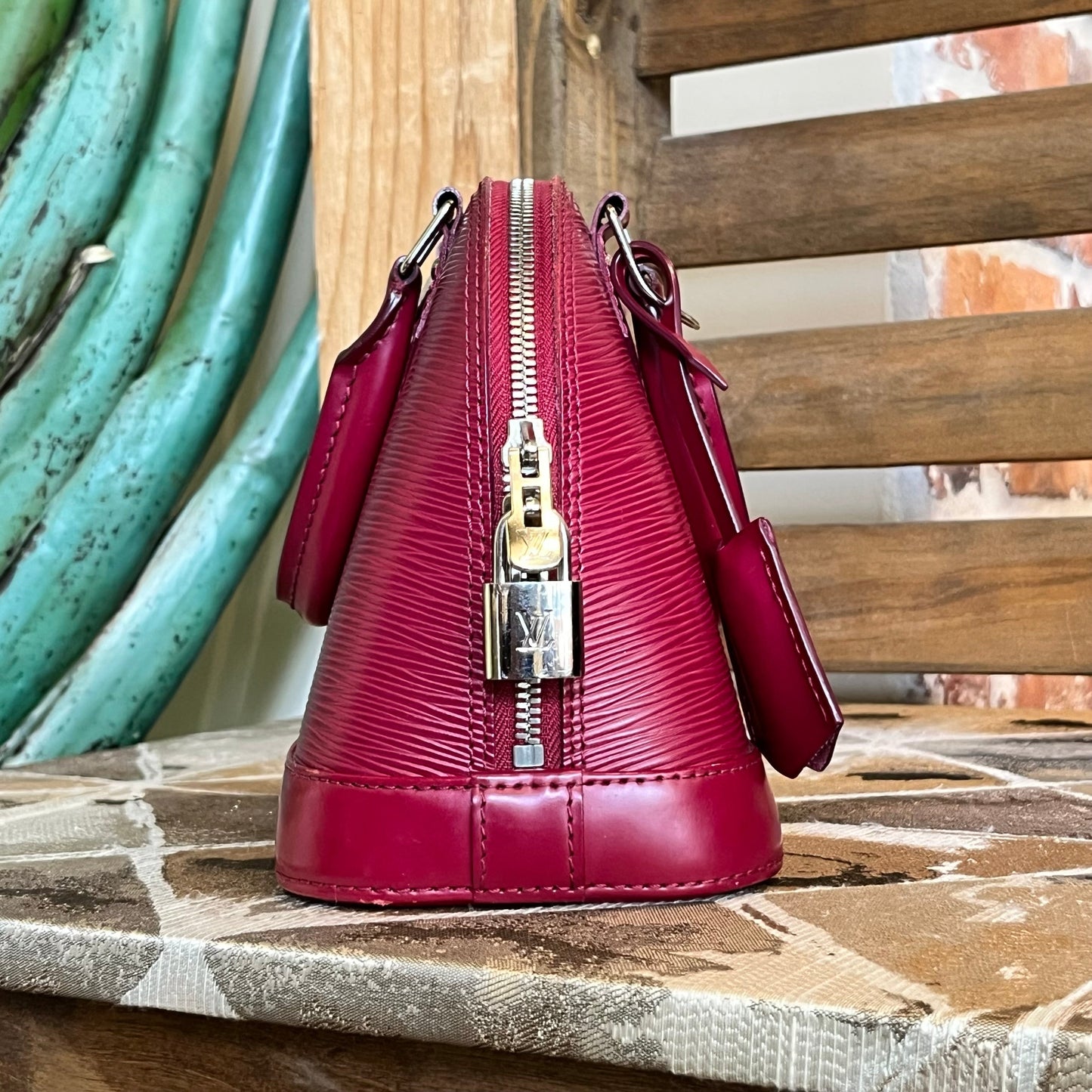 LOUIS VUITTON Alma BB Epi Leather Top Handle Bag