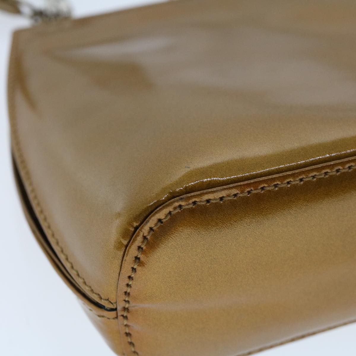 GUCCI Bamboo Shoulder Bag Enamel 2way Brown 005 2046 0322 49800