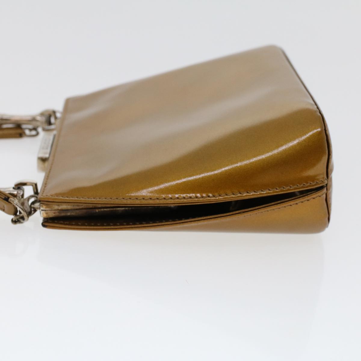 GUCCI Bamboo Shoulder Bag Enamel 2way Brown 005 2046 0322 49800