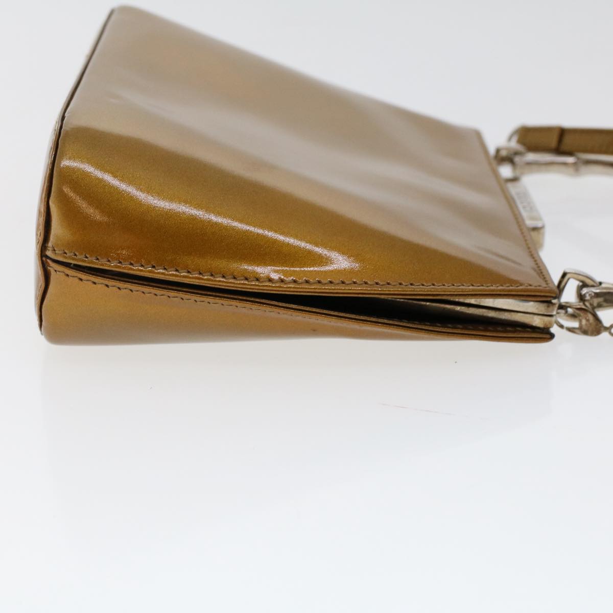 GUCCI Bamboo Shoulder Bag Enamel 2way Brown 005 2046 0322 49800