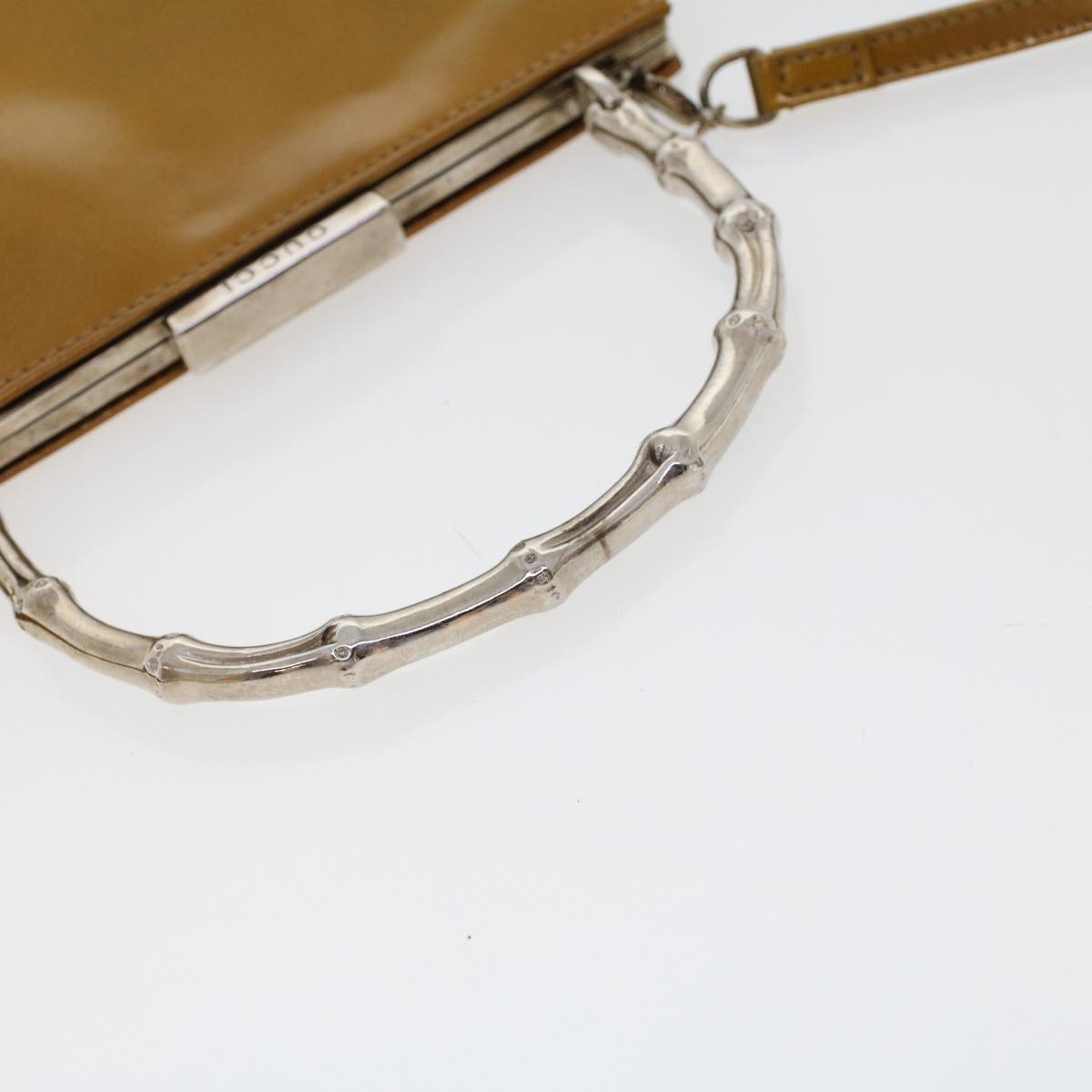 GUCCI Bamboo Shoulder Bag Enamel 2way Brown 005 2046 0322 49800