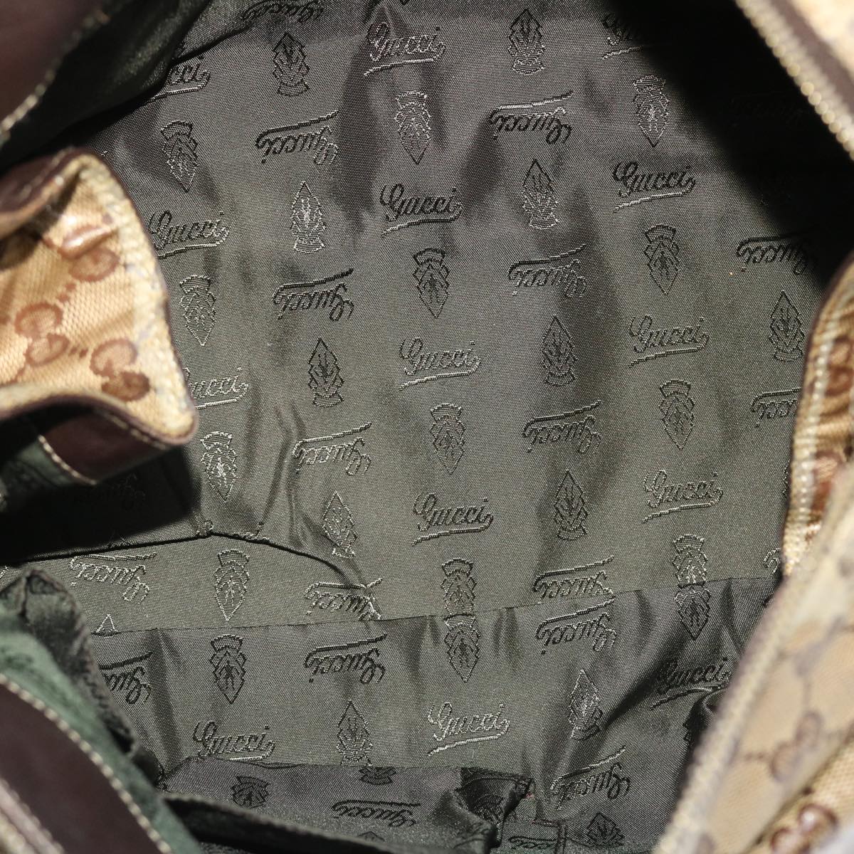 GUCCI GG Crystal Hand Bag Beige 197020 49827