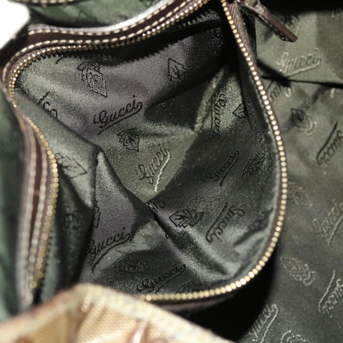 GUCCI GG Crystal Hand Bag Beige 197020 49827
