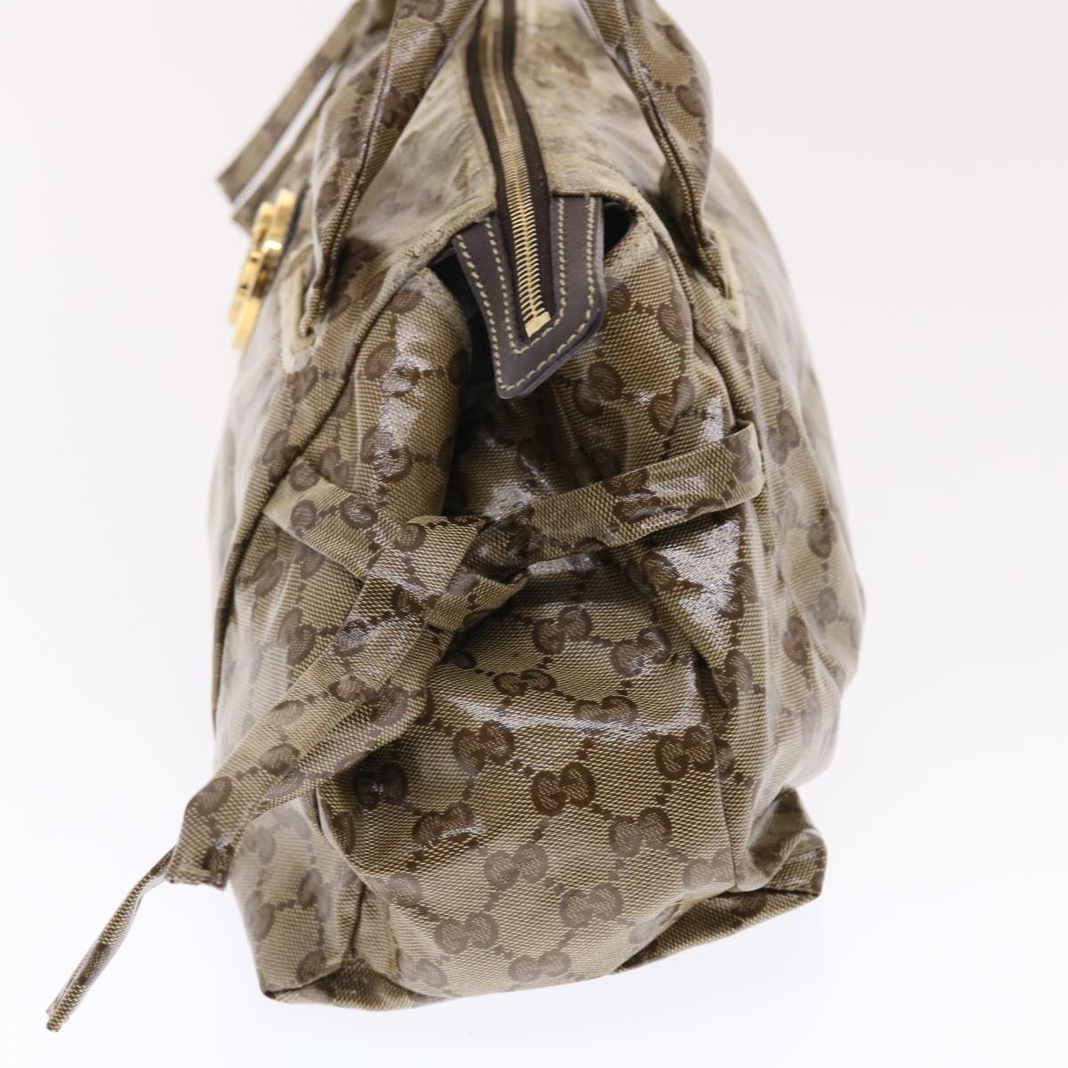 GUCCI GG Crystal Hand Bag Beige 197020 49827