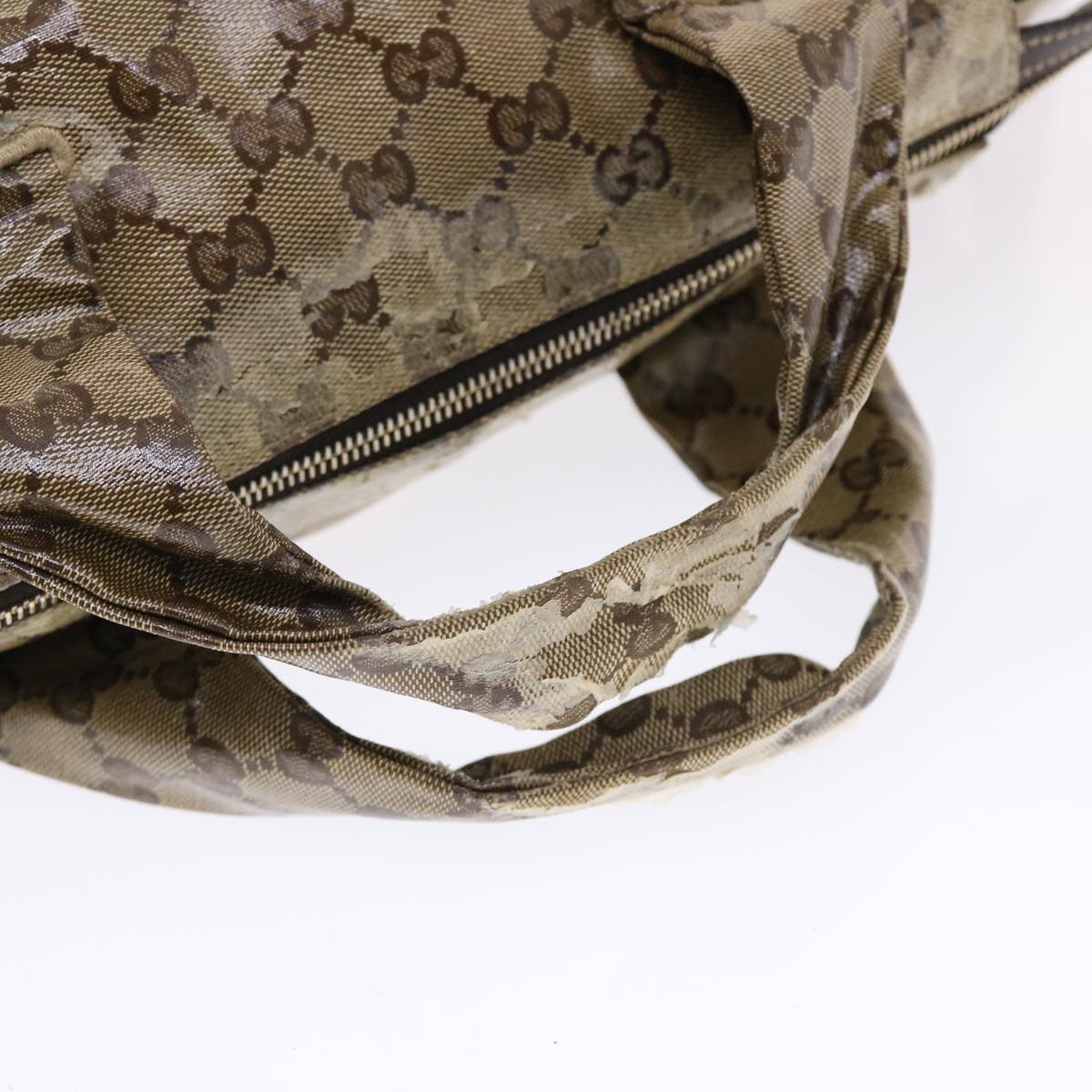 GUCCI GG Crystal Hand Bag Beige 197020 49827