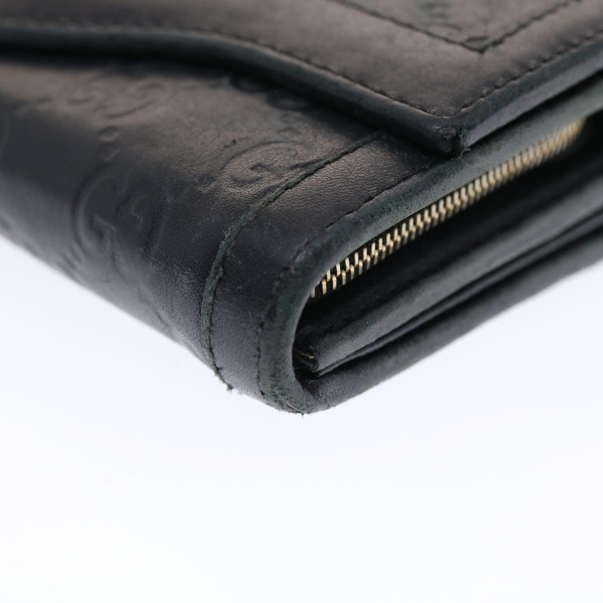 GUCCI GG Canvas Guccissima Long Wallet Black 49845