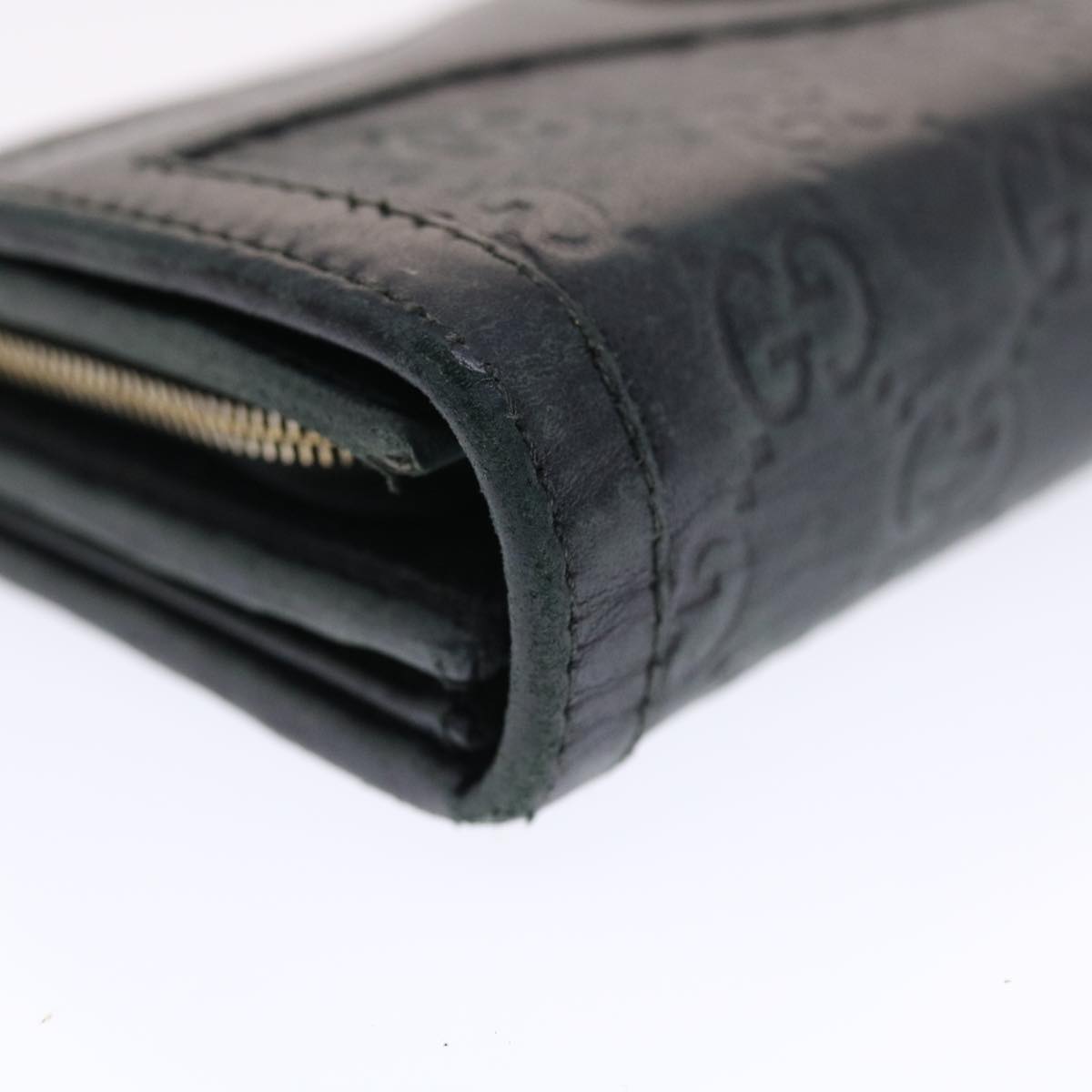 GUCCI GG Canvas Guccissima Long Wallet Black 49845