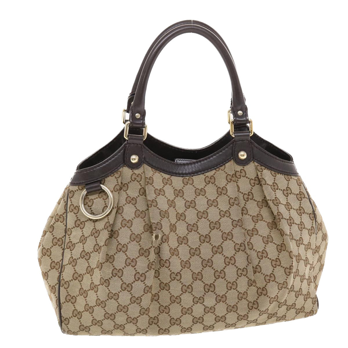 GUCCI GG Canvas Hand Bag Beige 211944 49931