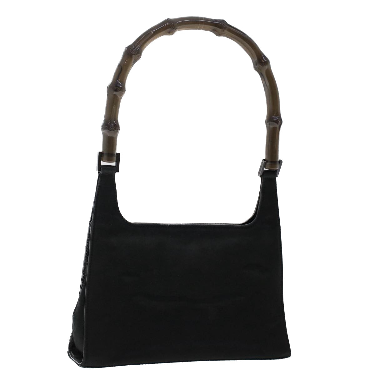 GUCCI Bamboo Hand Bag Nylon Black 49945