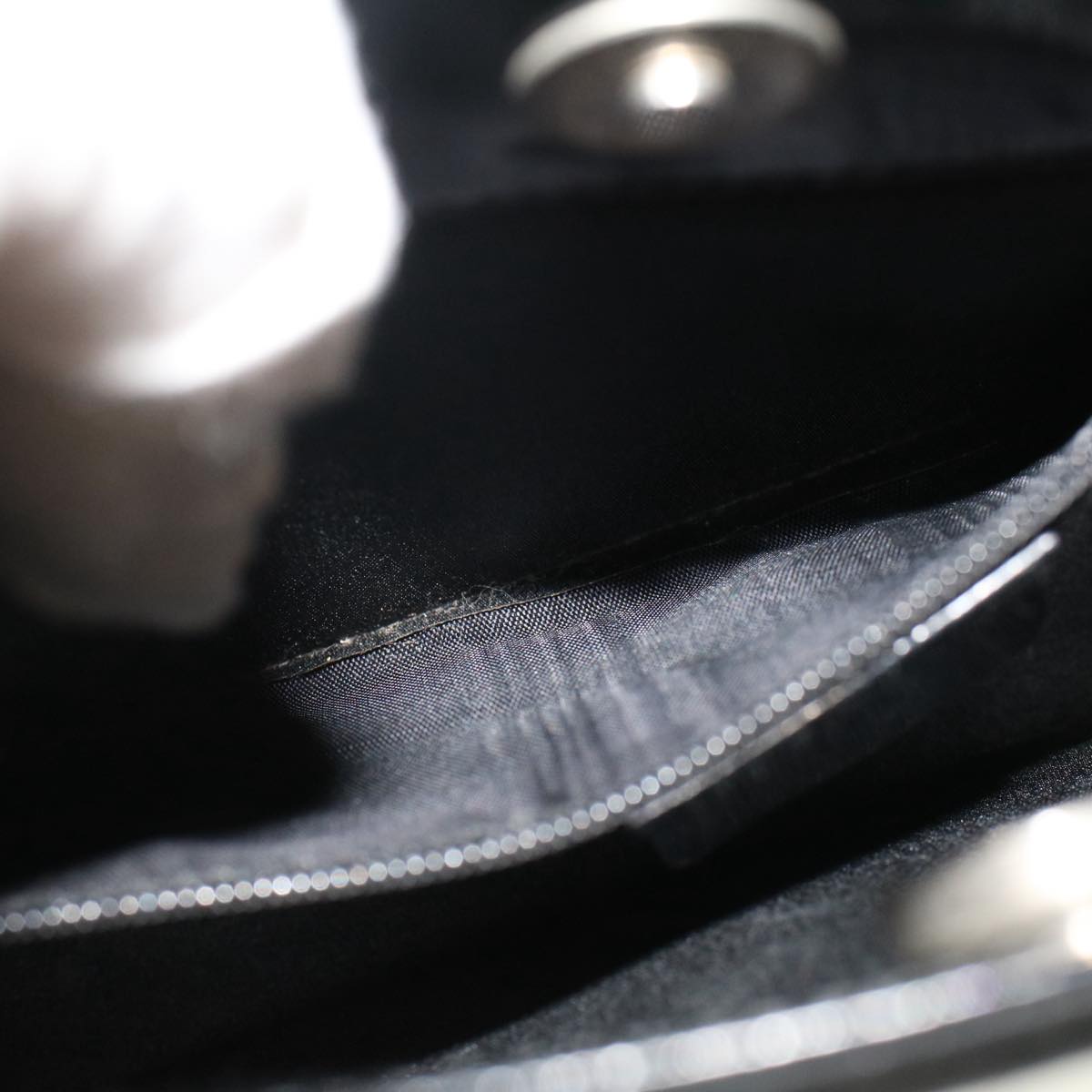 GUCCI Bamboo Hand Bag Nylon Black 49945