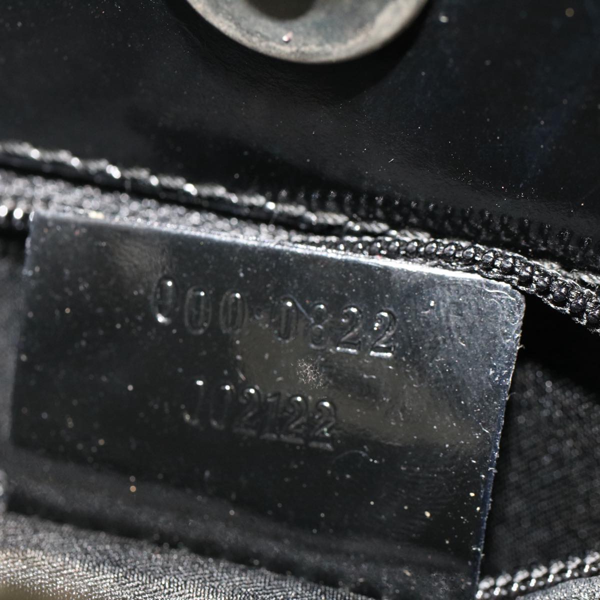 GUCCI Bamboo Hand Bag Nylon Black 49945