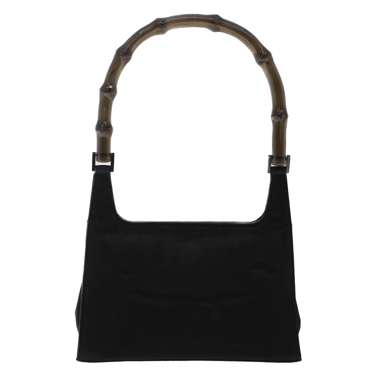 GUCCI Bamboo Hand Bag Nylon Black 49945