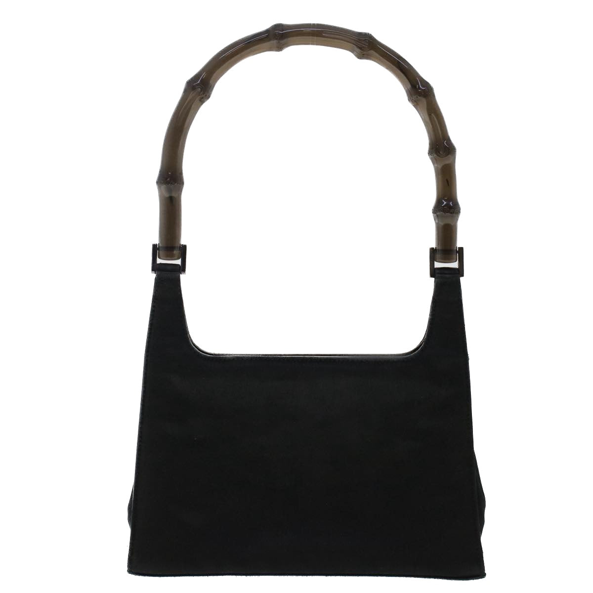 GUCCI Bamboo Hand Bag Nylon Black 49945