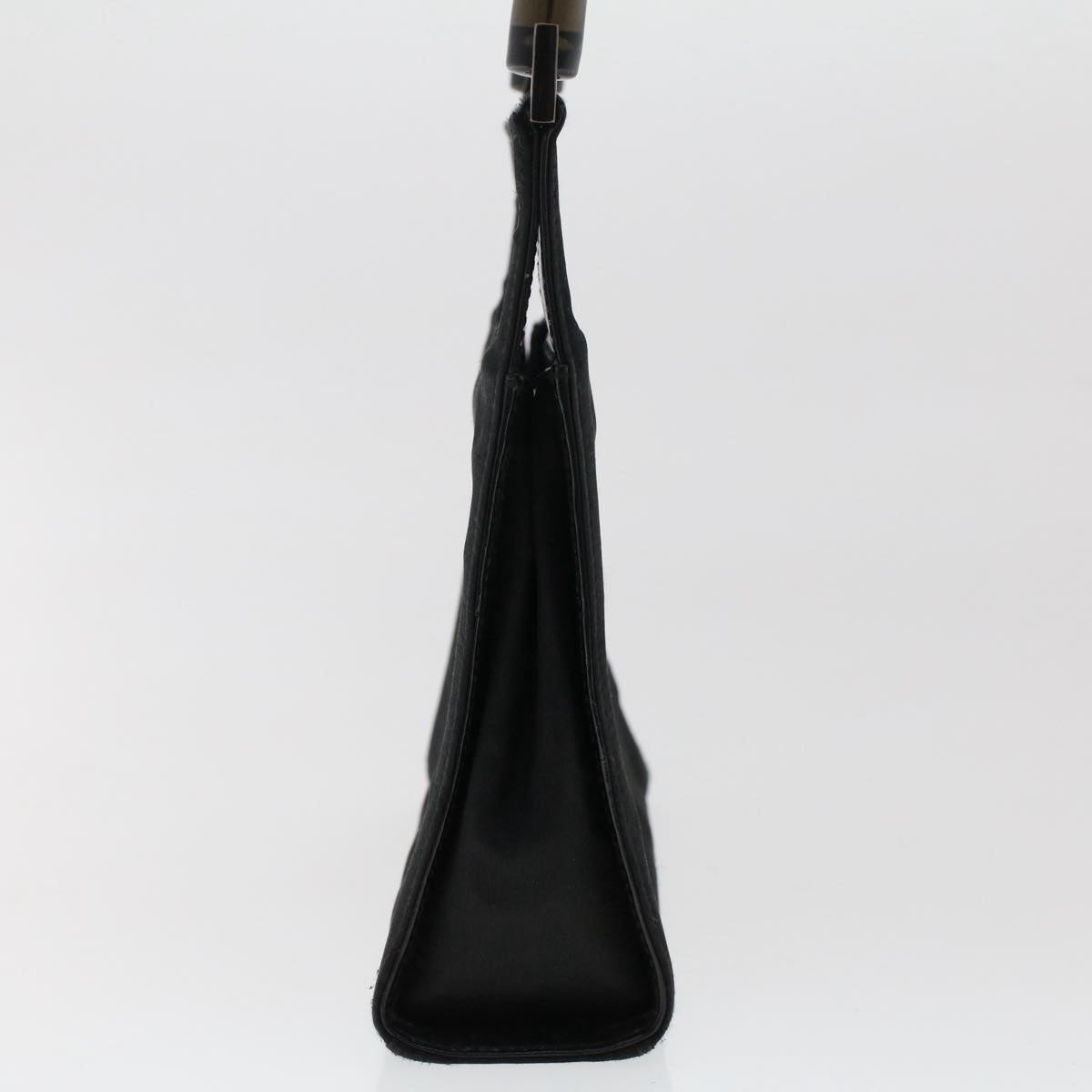 GUCCI Bamboo Hand Bag Nylon Black 49945