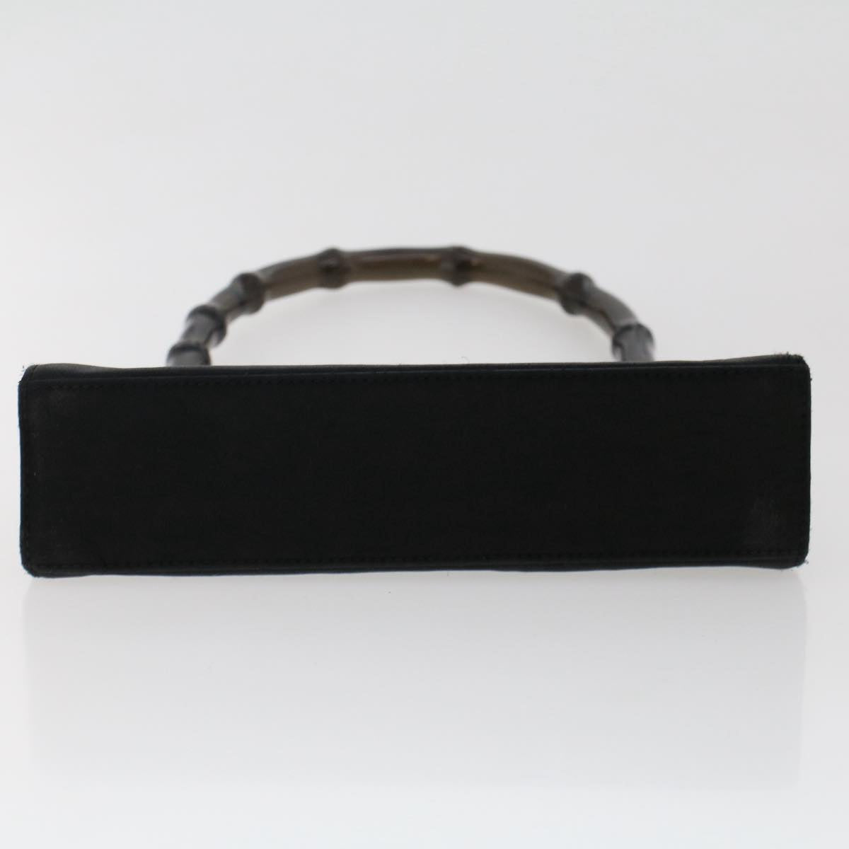 GUCCI Bamboo Hand Bag Nylon Black 49945