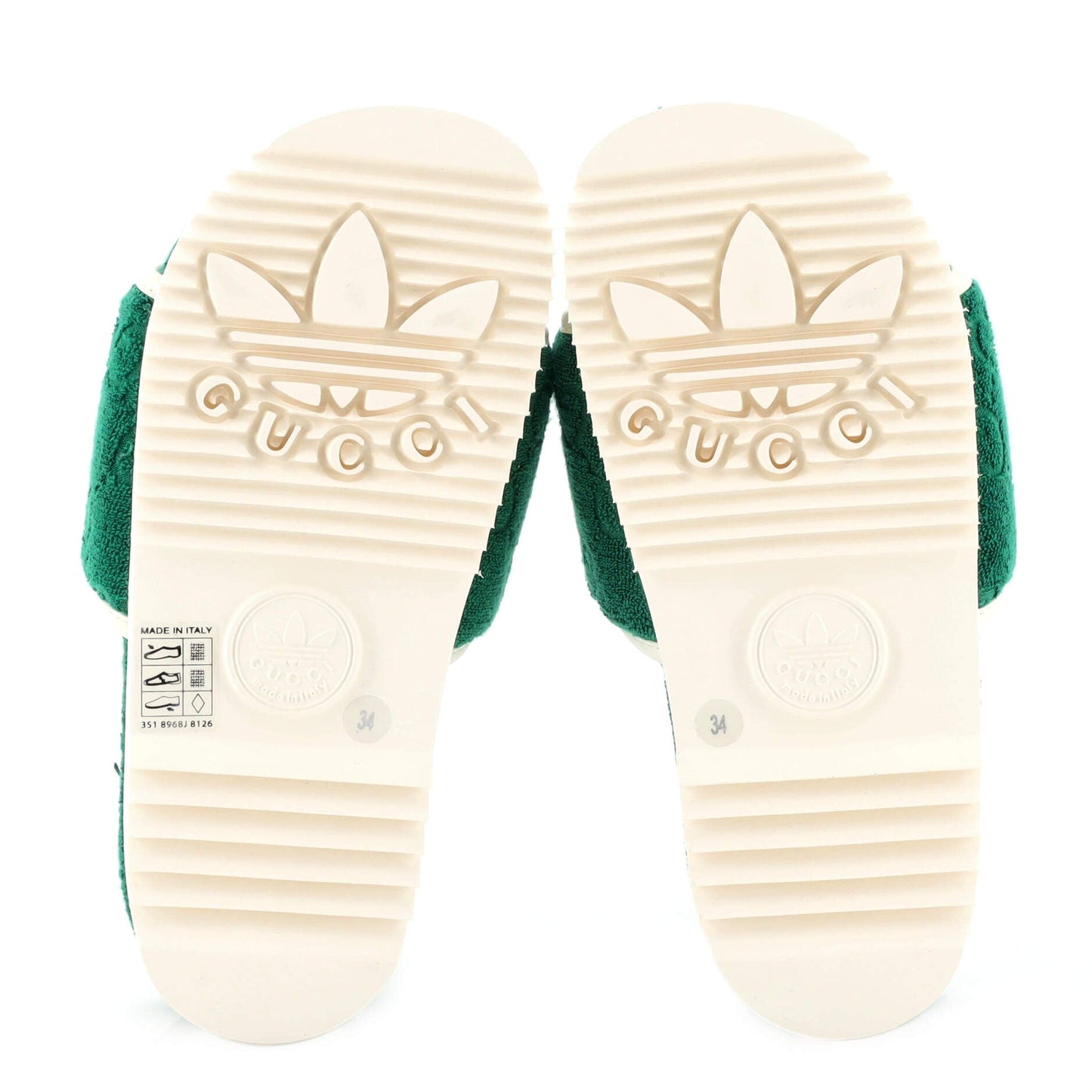 x Adidas Women's Platform Slide Sandals Terry Cloth