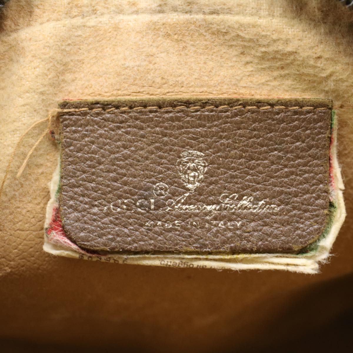 GUCCI GG Canvas Web Sherry Line Clutch Bag Beige Red 89•01•034 49988