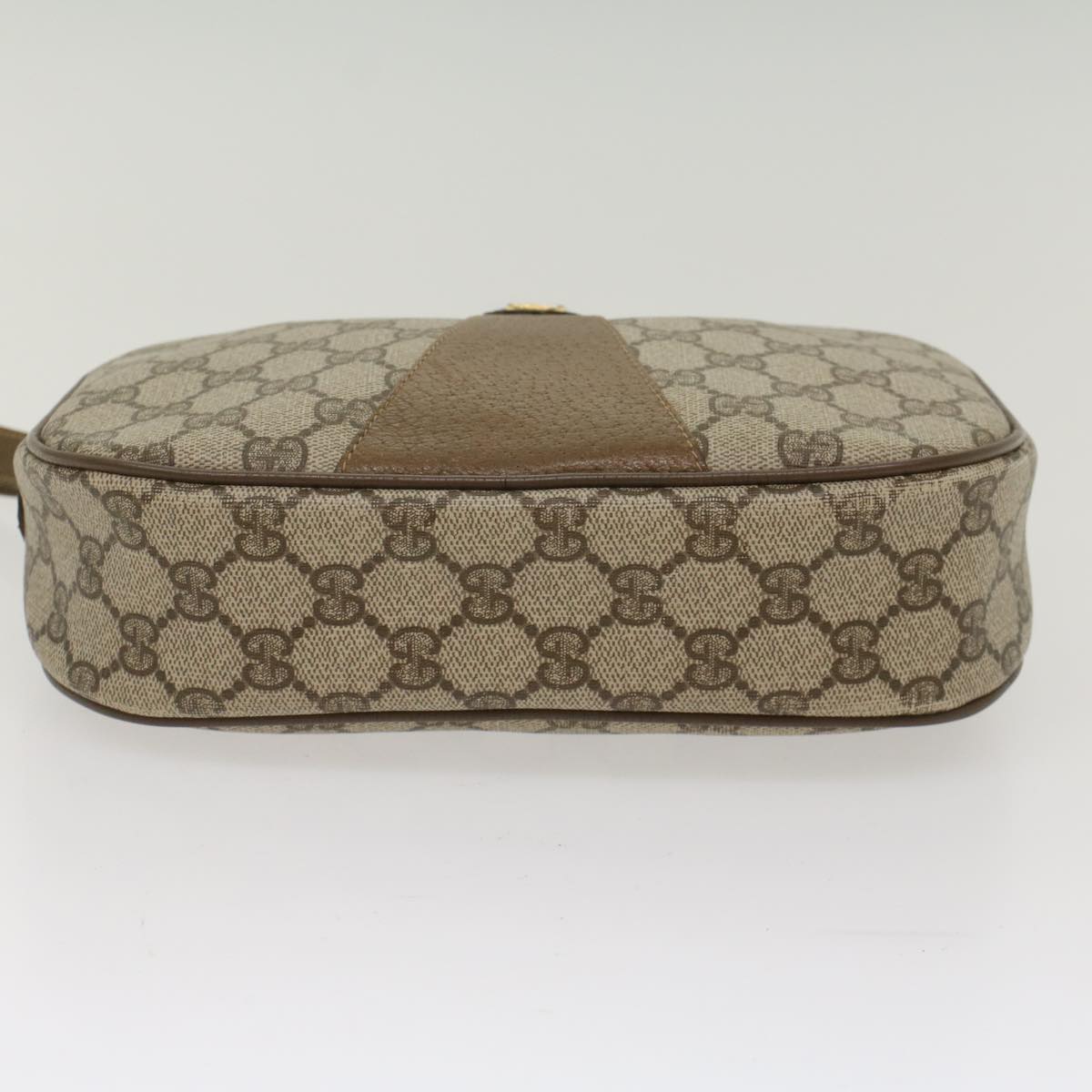 GUCCI GG Canvas Web Sherry Line Clutch Bag Beige Red 89•01•034 49988