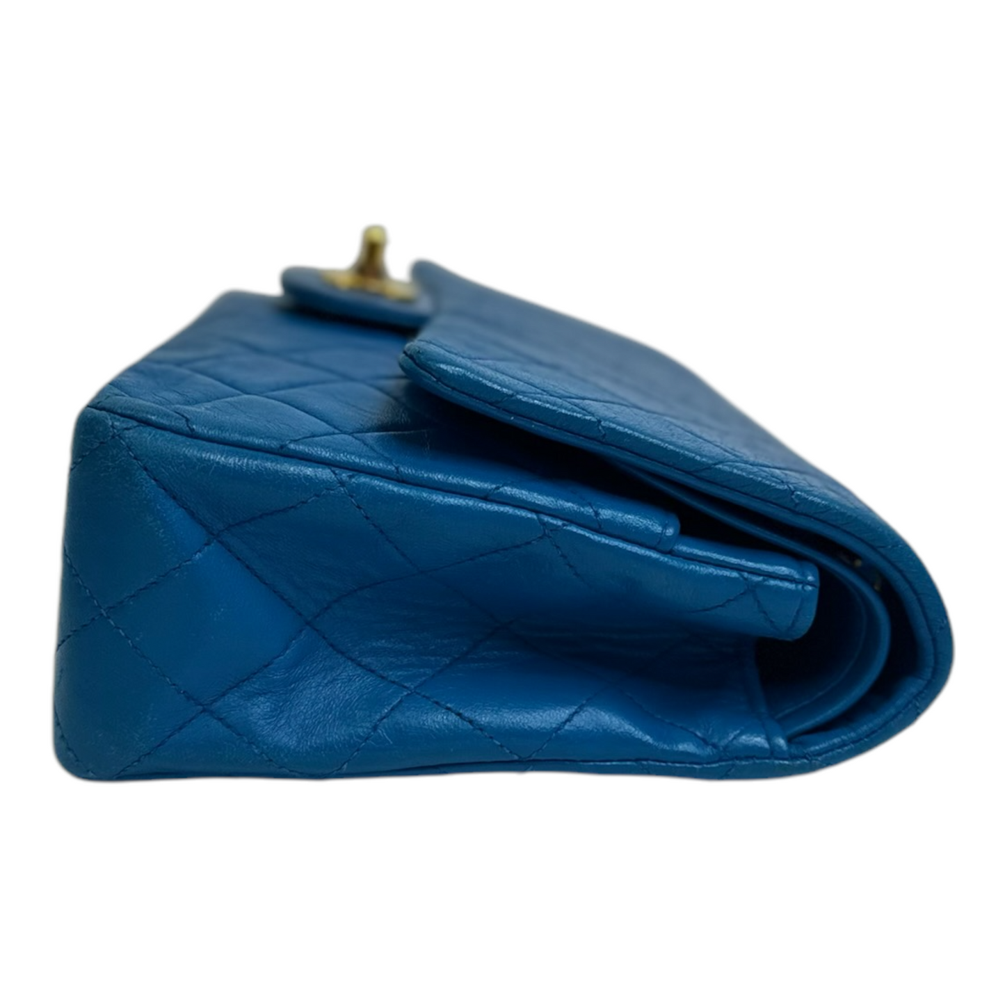 Chanel Blue Medium Classic Lambskin Double Flap